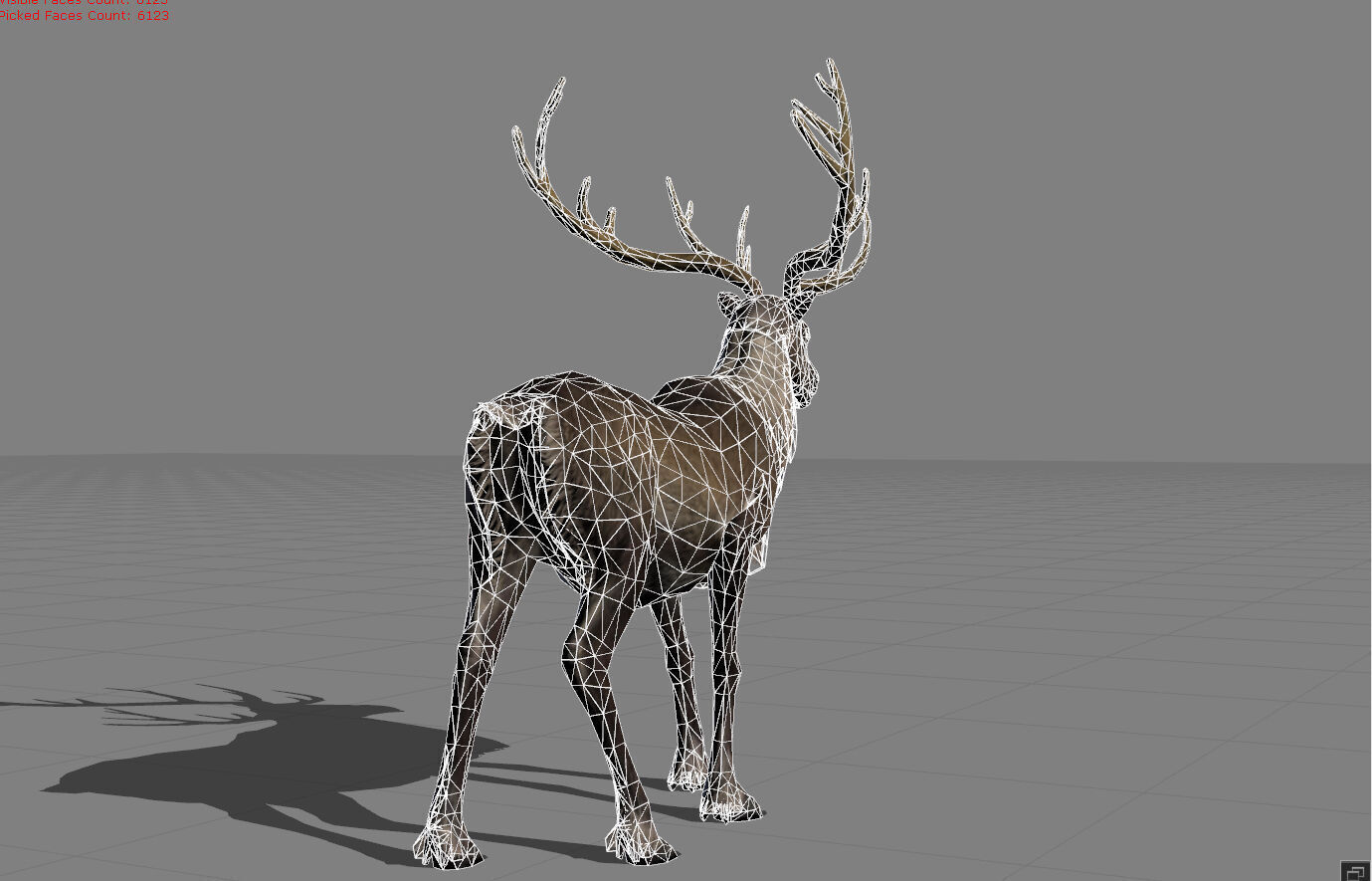 Rain Deers Animal Low-poly 3D model_5
