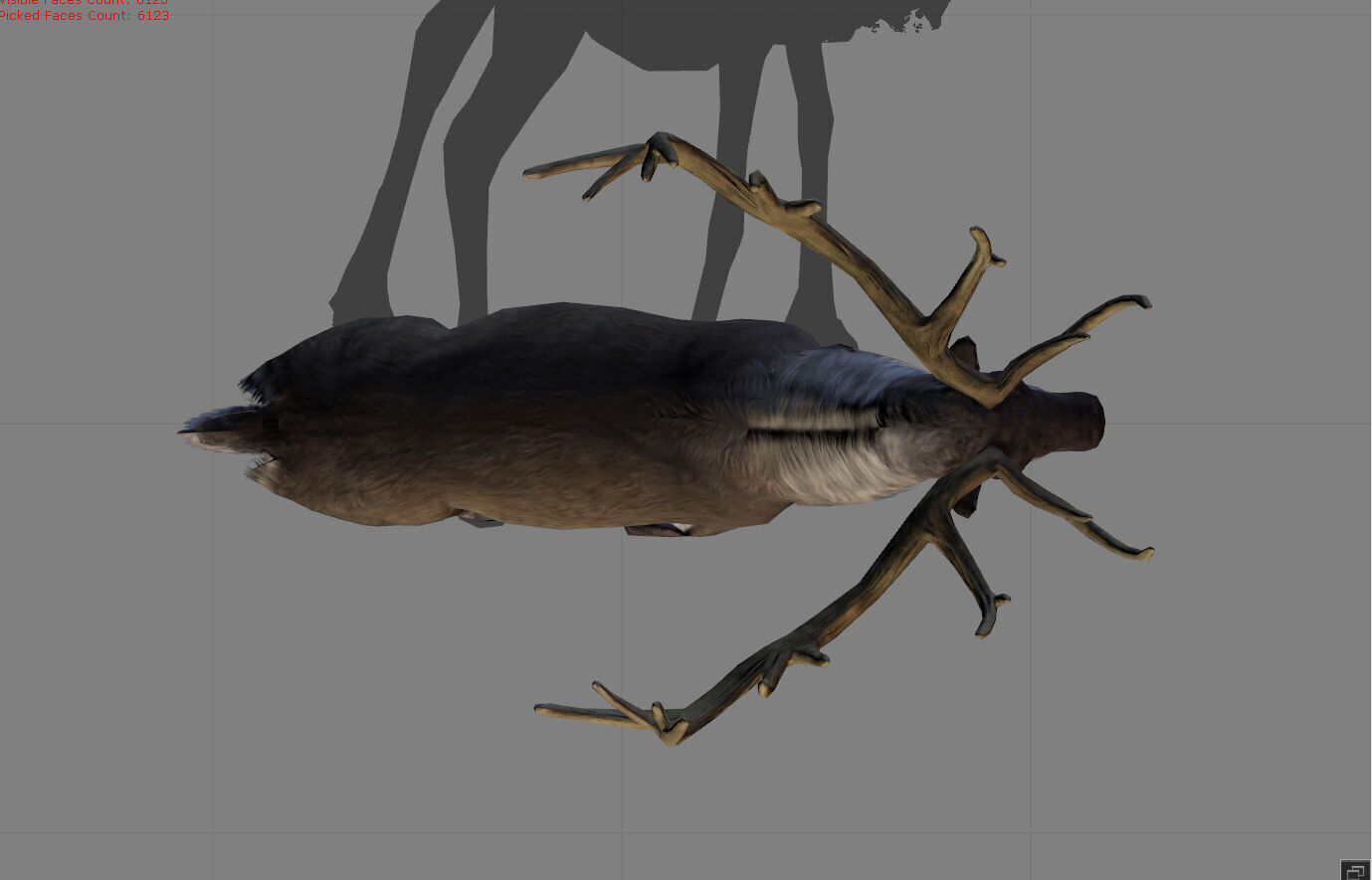 Rain Deers Animal Low-poly 3D model_8