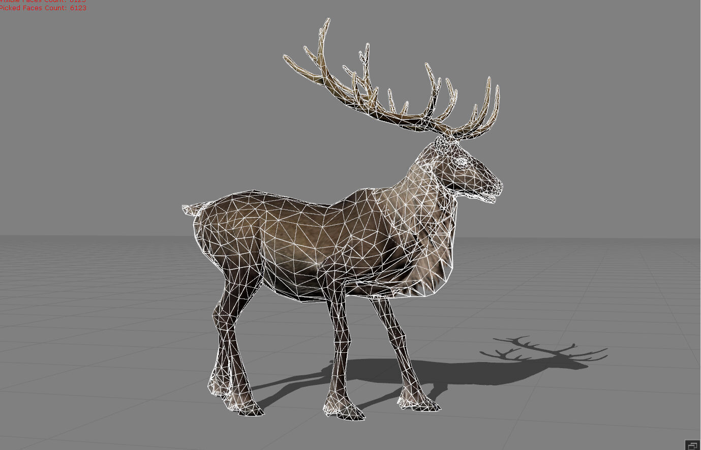 Rain Deers Animal Low-poly 3D model_4