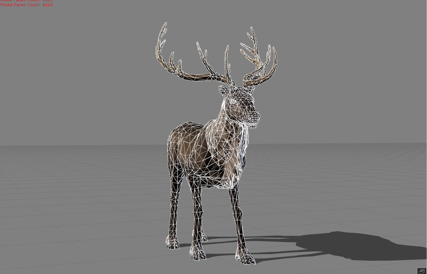 Rain Deers Animal Low-poly 3D model_6