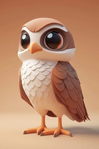 Cute Stylized Ow 3D print model
