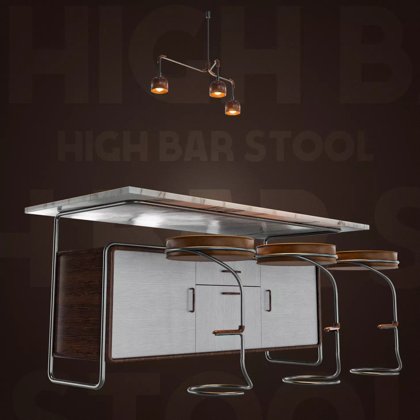Kitchen Bar Stool Free 3D model
