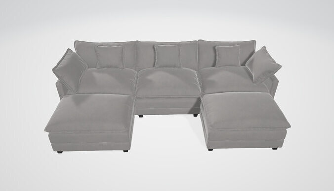  U Shaped Sectional Sofa 3D model
