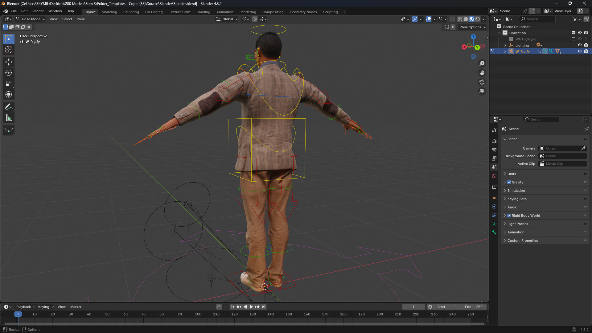 Realistic Male Businessman Suit African or asian Male Suit Low-poly 3D model_14