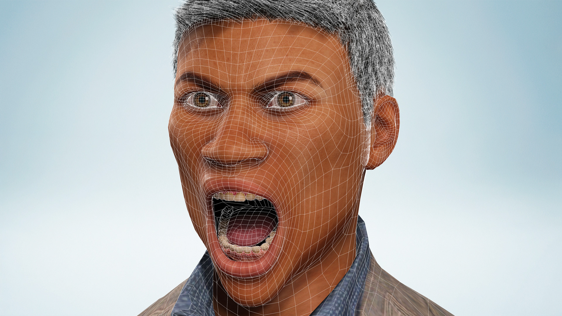 Realistic Male Businessman Suit African or asian Male Suit Low-poly 3D model_26