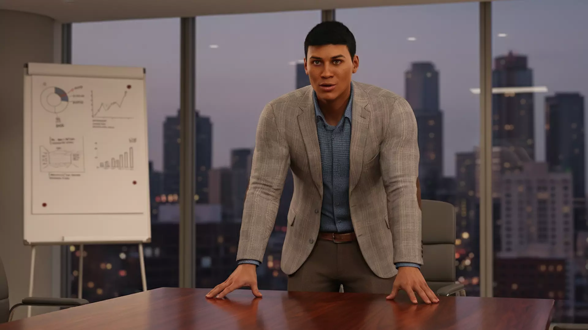 Realistic Male Businessman Suit African or asian Male Suit Low-poly 3D model_3