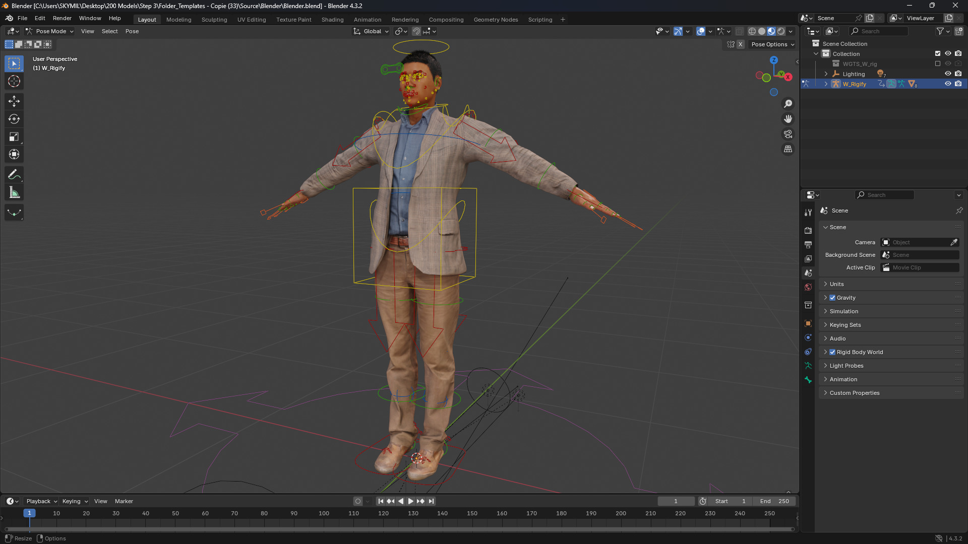 Realistic Male Businessman Suit African or asian Male Suit Low-poly 3D model_13