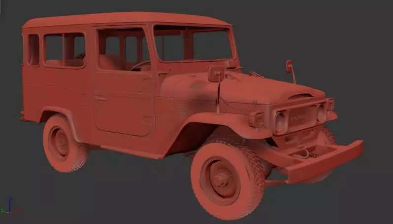 Toyota Land Cruiser J40 Hard Top BJ44V 1979 3D print model