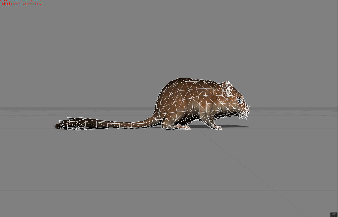 Sand Mouse Animal Low-poly 3D model_4