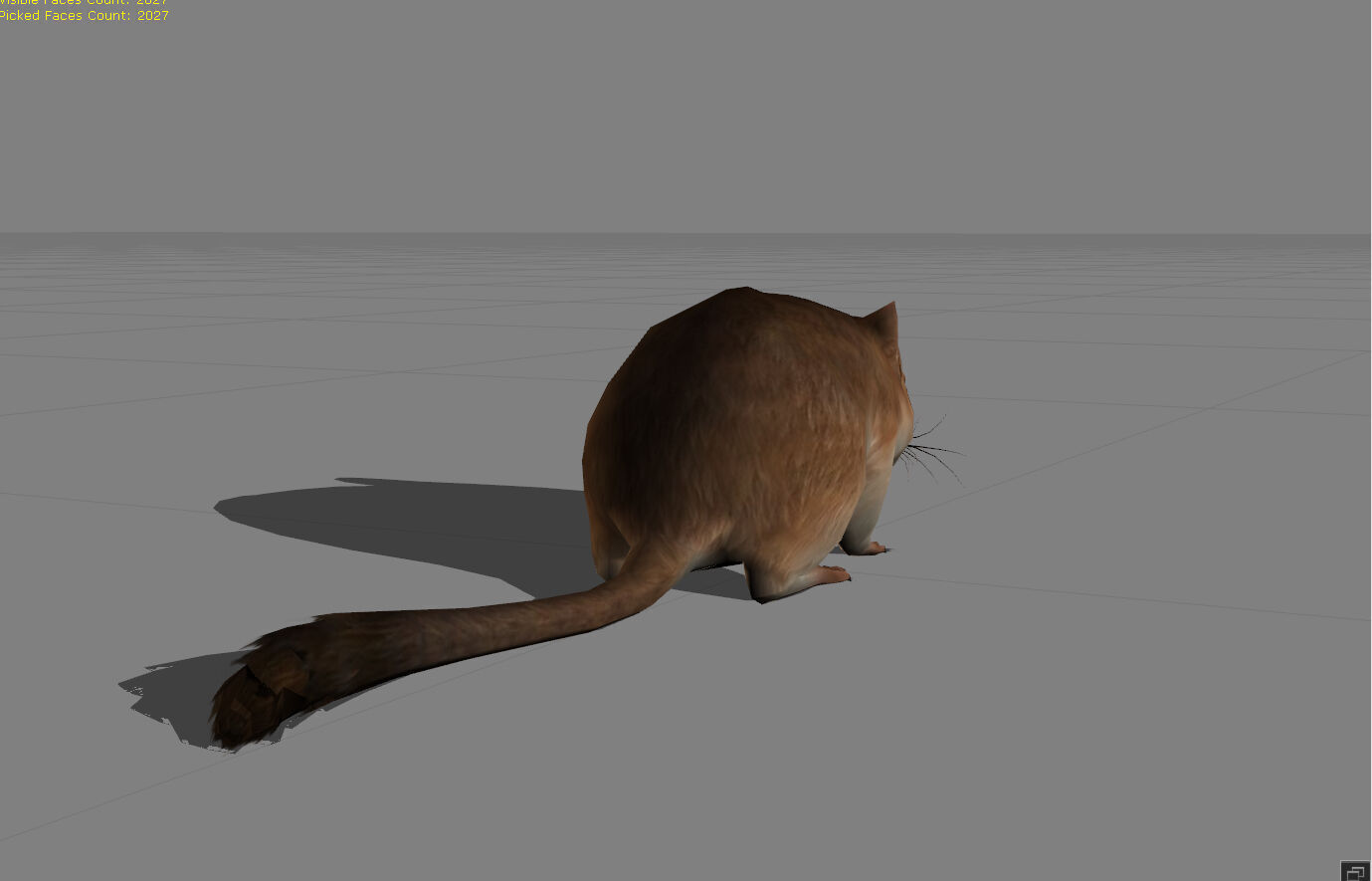 Sand Mouse Animal Low-poly 3D model_1