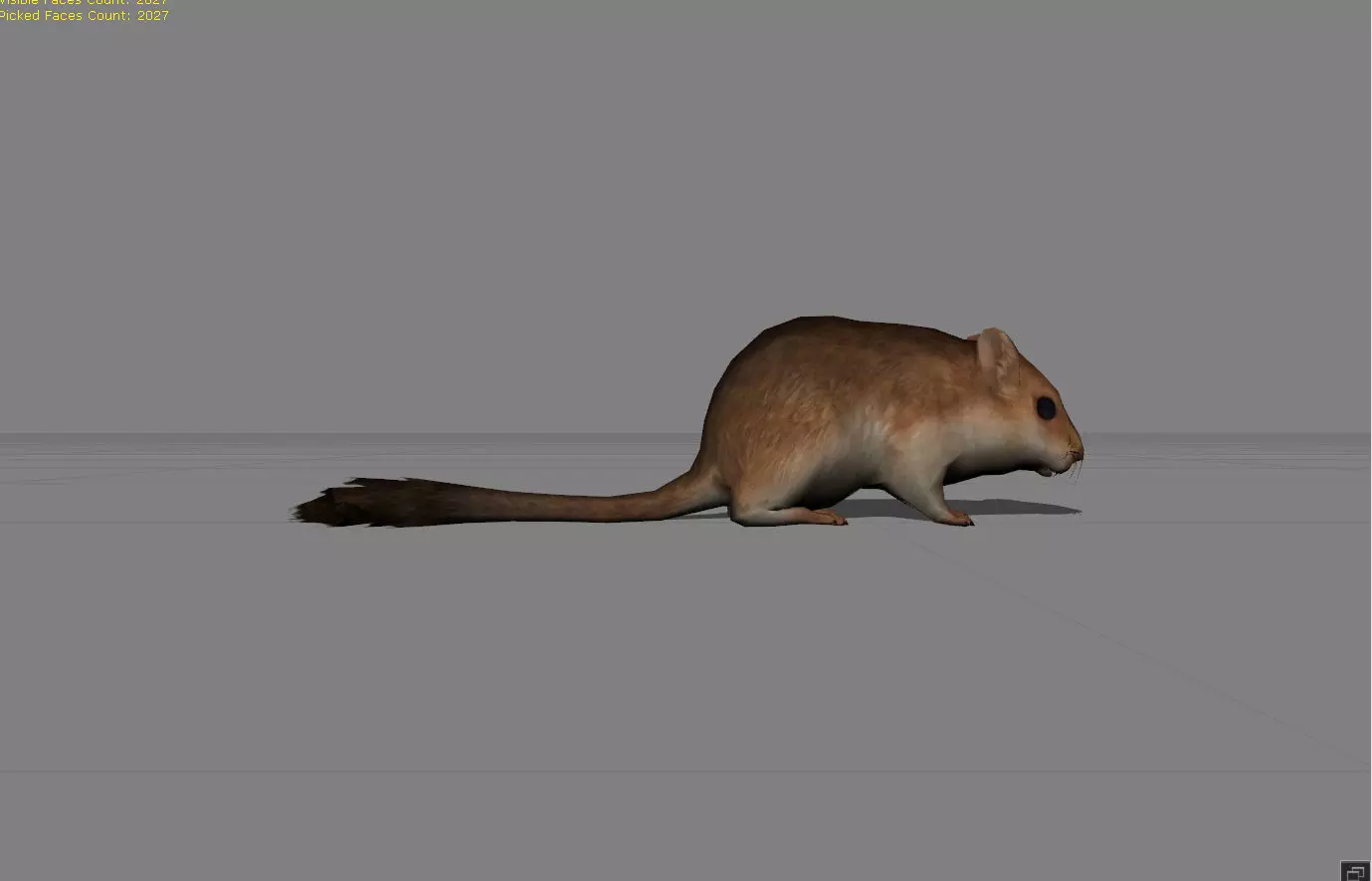 Sand Mouse Animal Low-poly 3D model_0