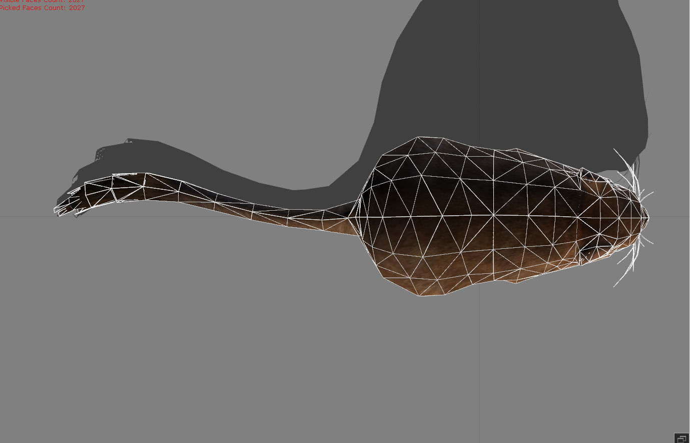 Sand Mouse Animal Low-poly 3D model_9