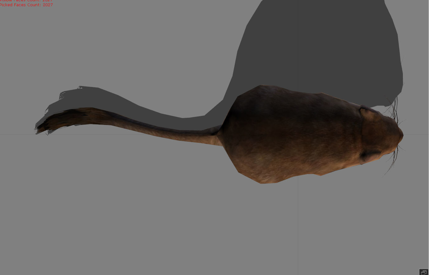 Sand Mouse Animal Low-poly 3D model_8