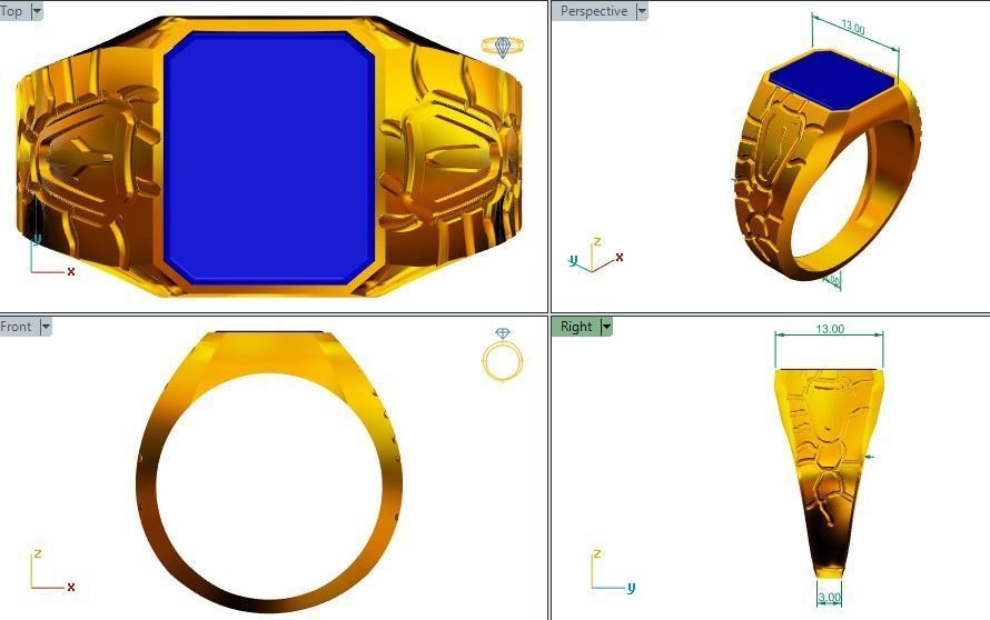 MENS RING  3D model_4