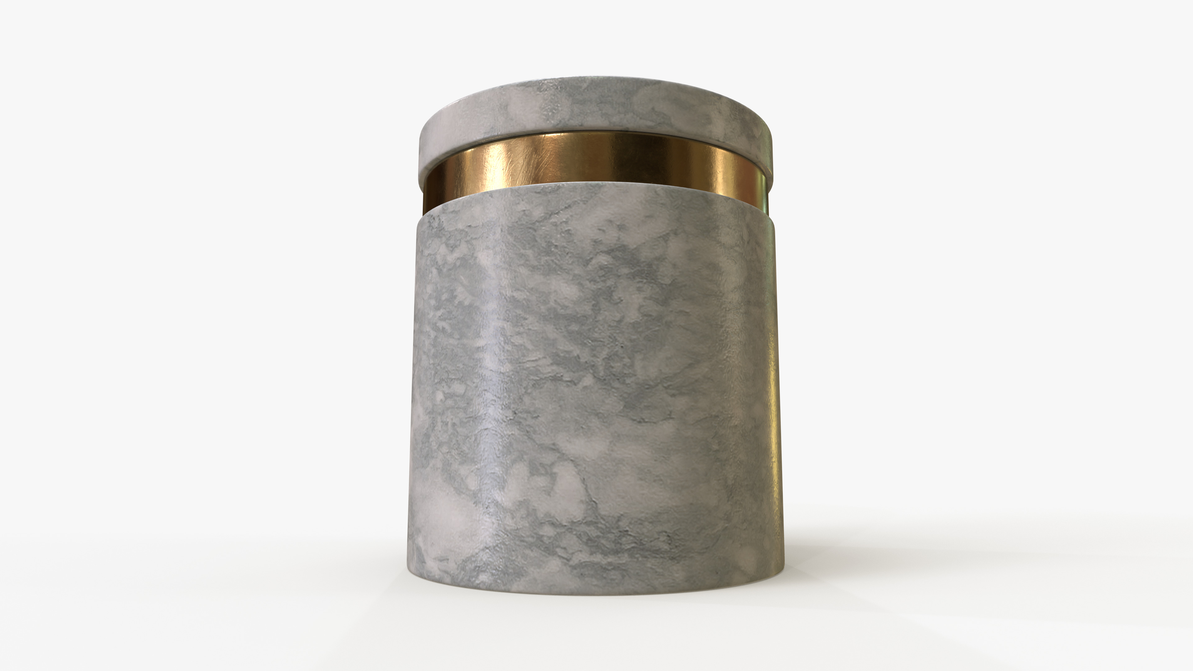 Canister Marble Small Low-poly 3D model_3