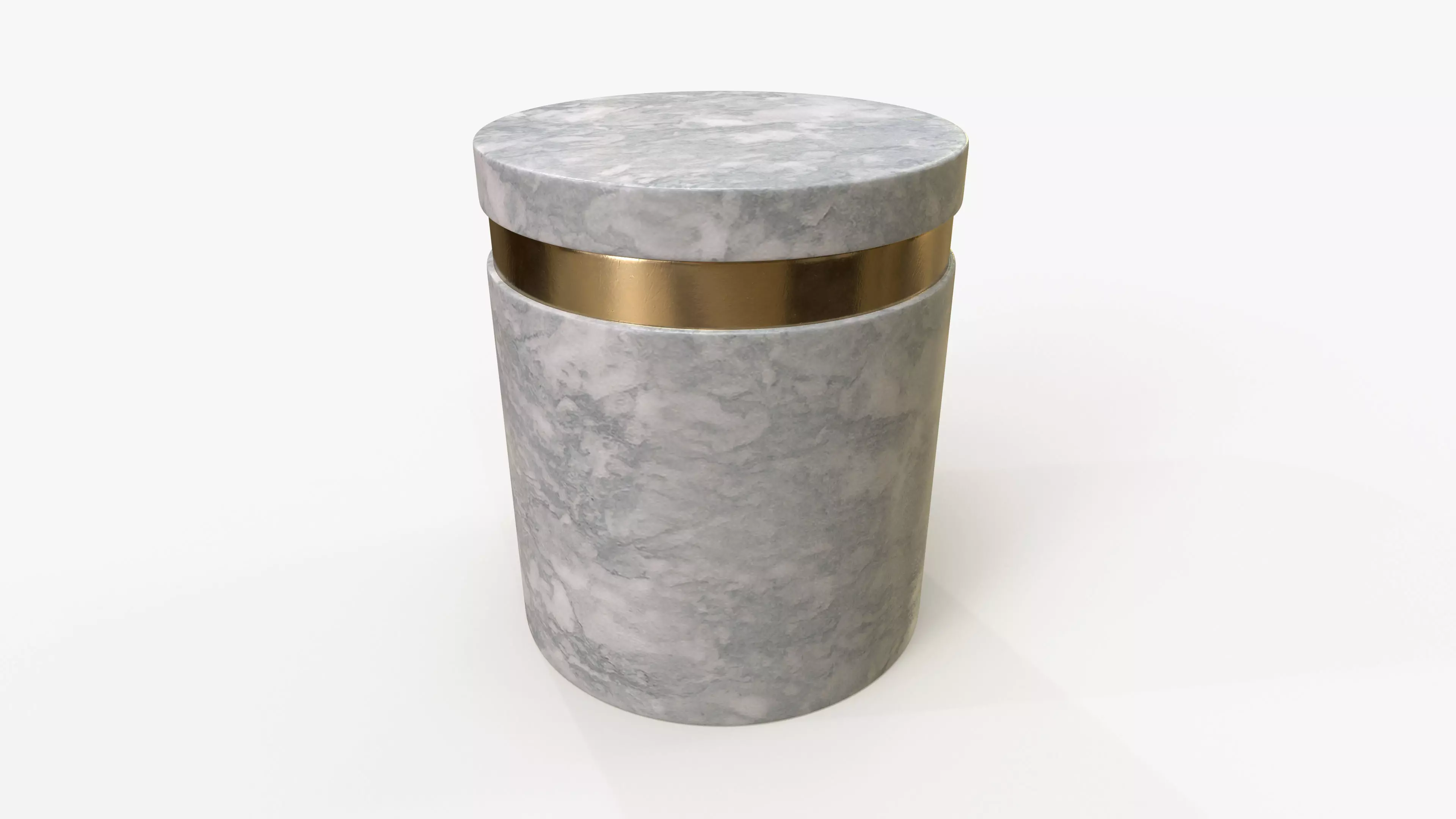 Canister Marble Small Low-poly 3D model_0
