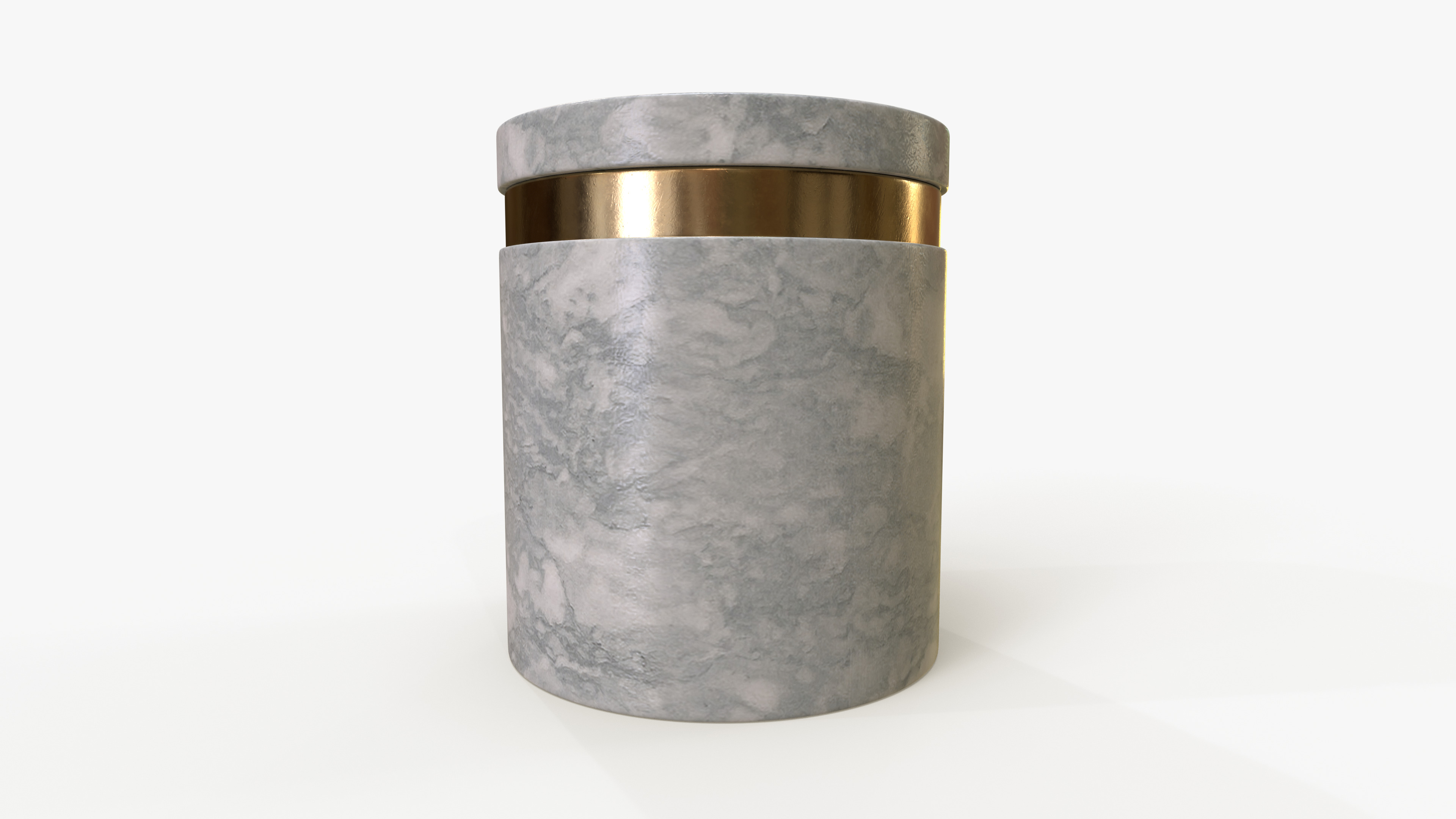 Canister Marble Small Low-poly 3D model_2