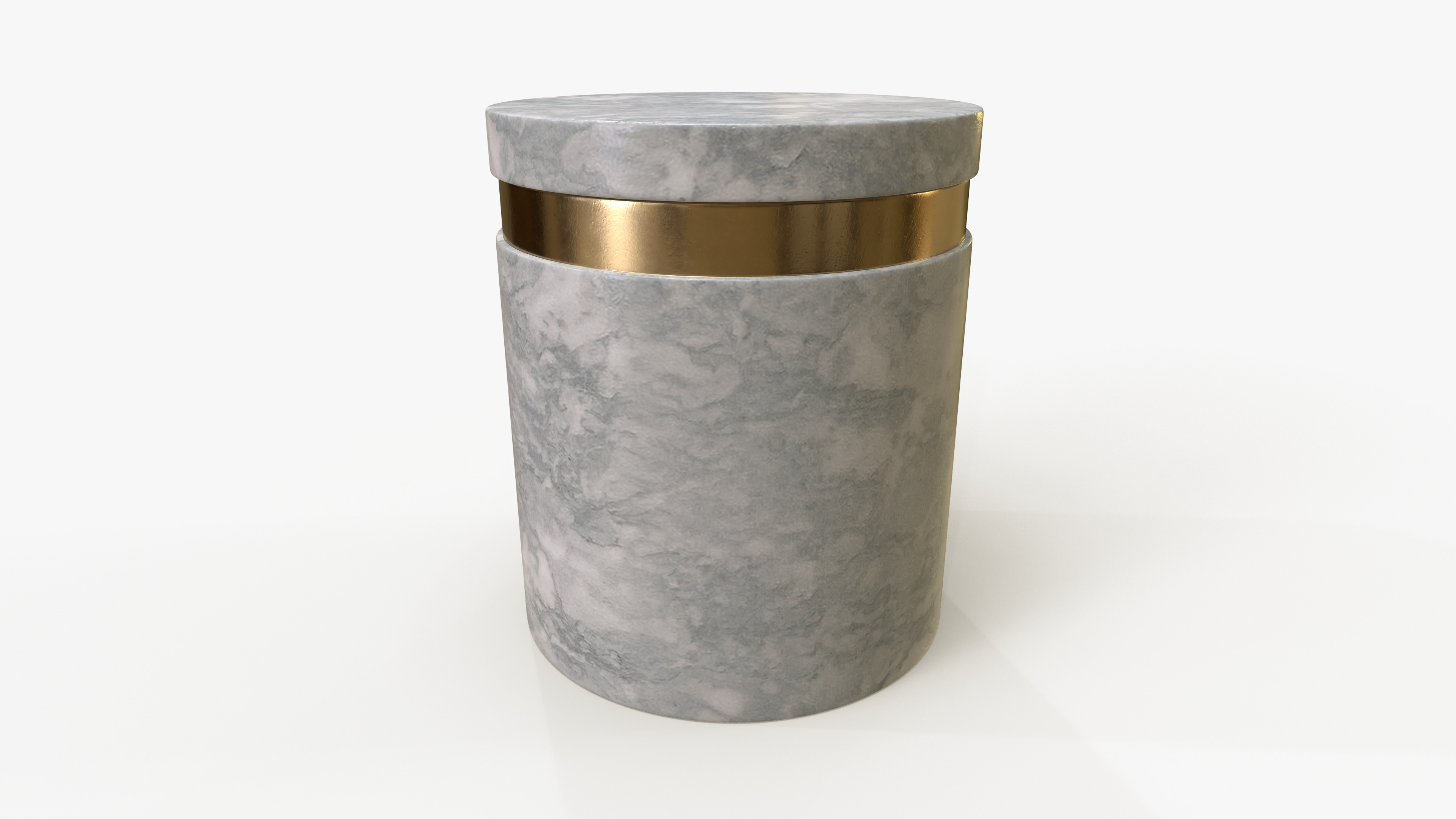 Canister Marble Small Low-poly 3D model_5