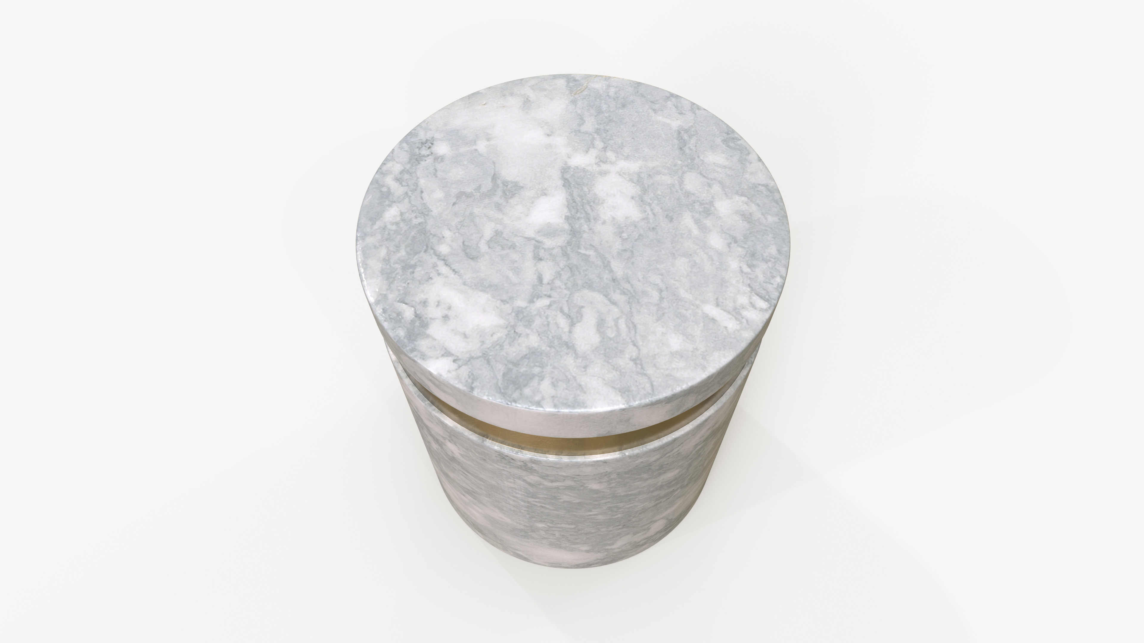 Canister Marble Small Low-poly 3D model_4
