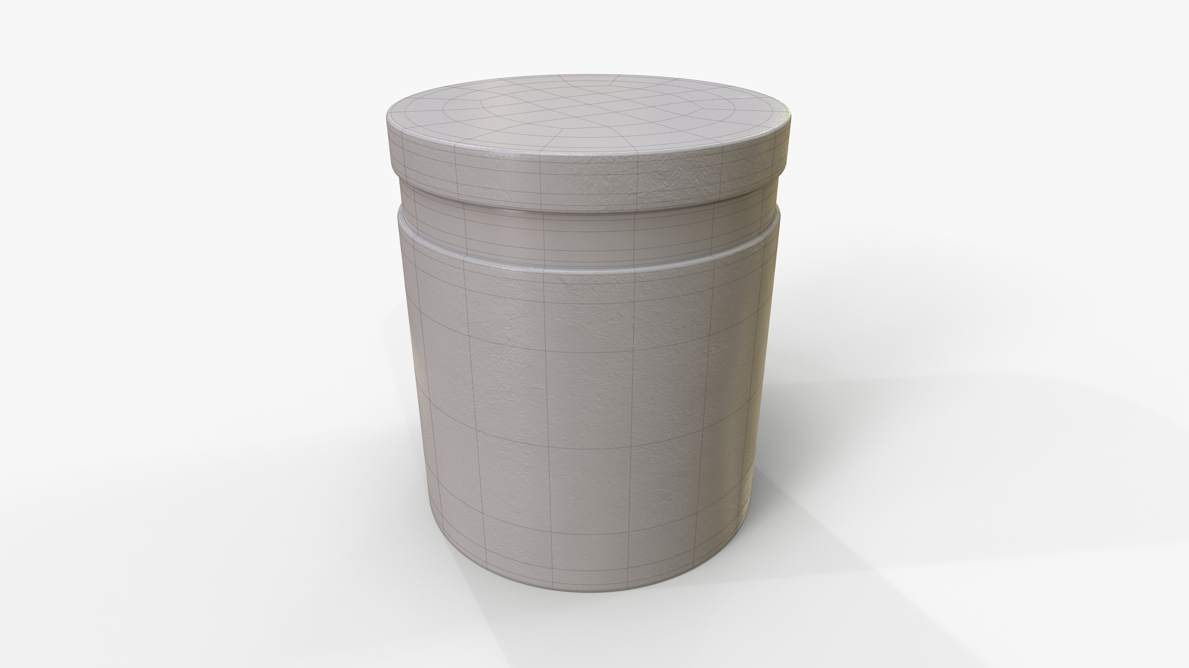 Canister Marble Small Low-poly 3D model_6