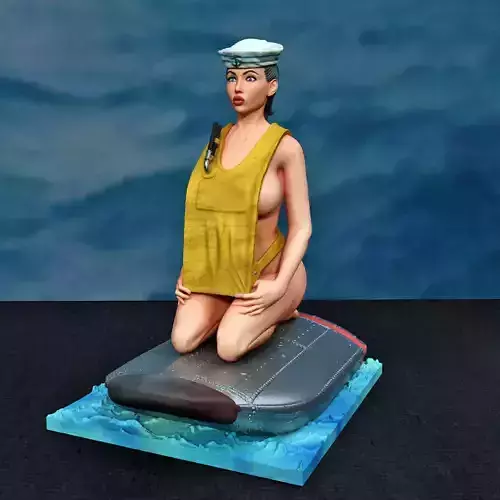 Naval Pin-Up Girl 3D print model