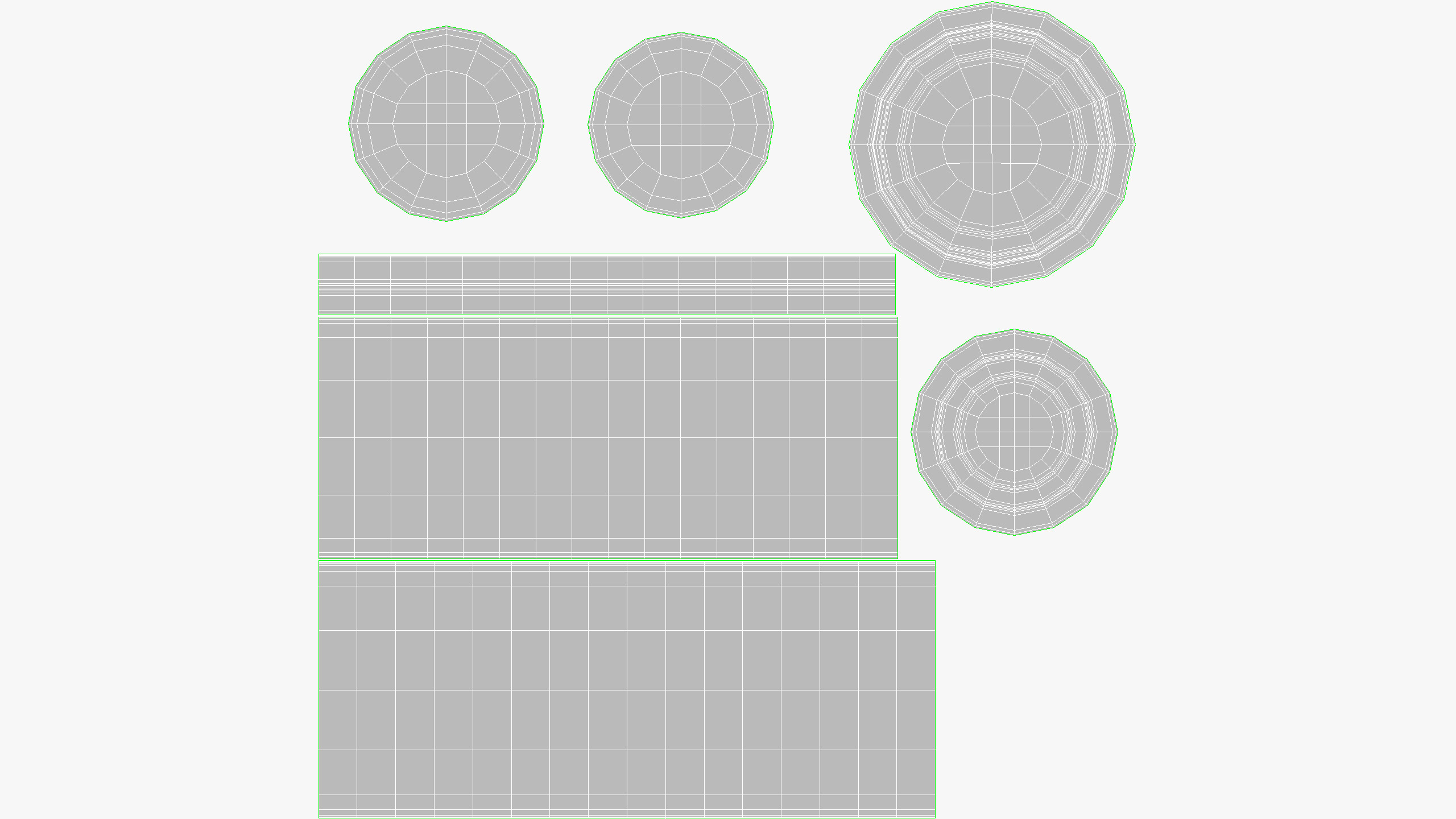 Canister Marble Set Low-poly 3D model_10