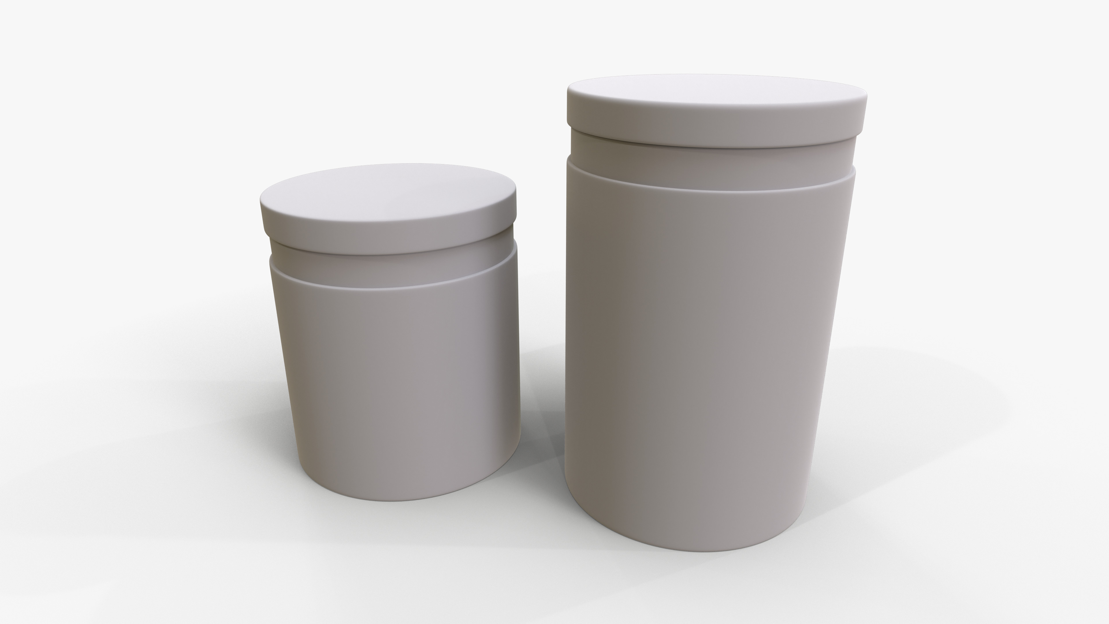 Canister Marble Set Low-poly 3D model_9