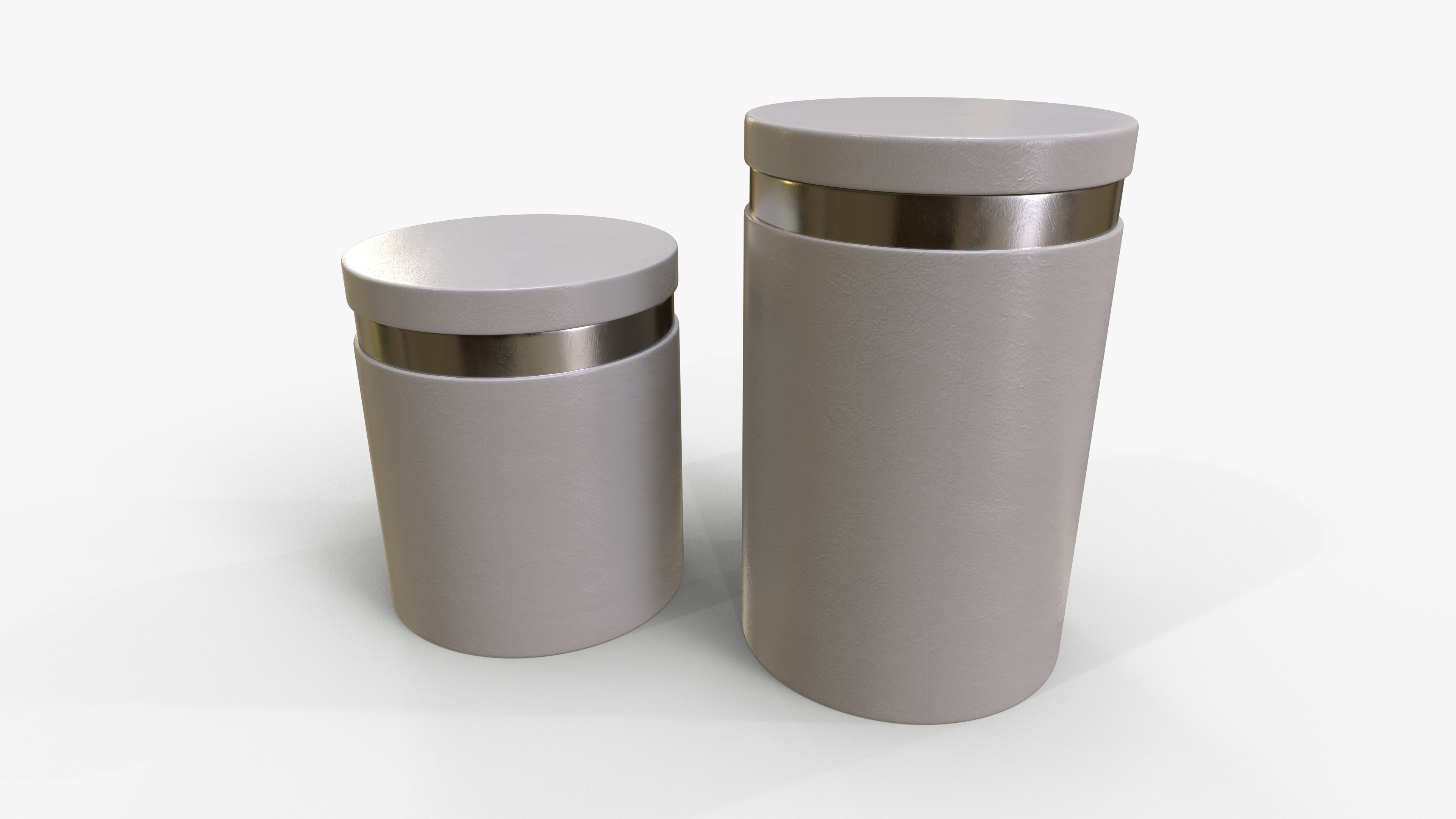 Canister Marble Set Low-poly 3D model_8