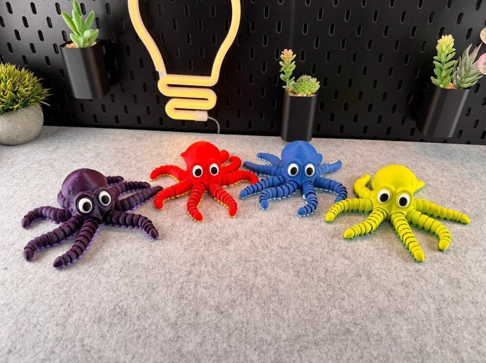 Articulated  Octopus 3D print model_3