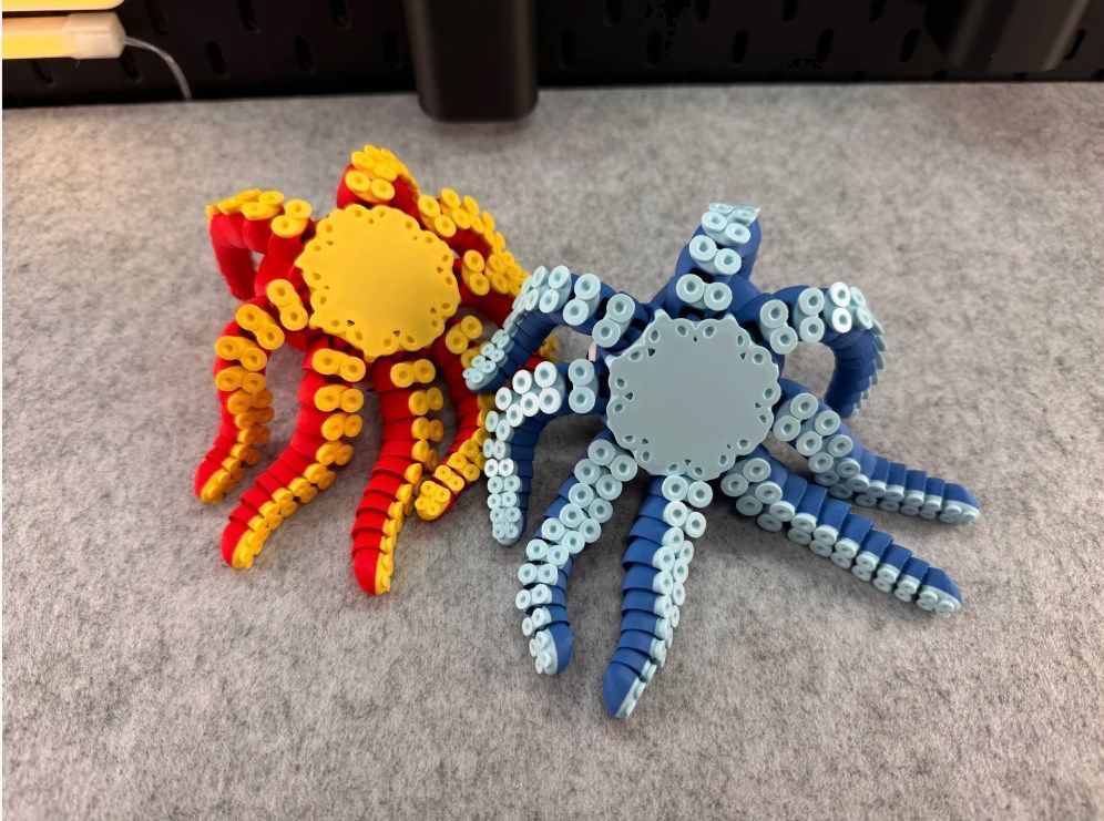 Articulated  Octopus 3D print model_6