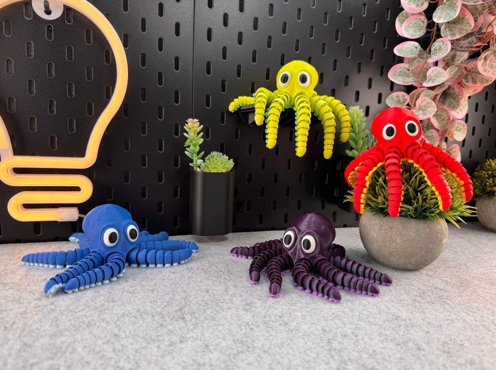 Articulated  Octopus 3D print model_2