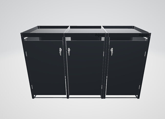 Design Wheelie Bin Shed with Planter Roof 3D model