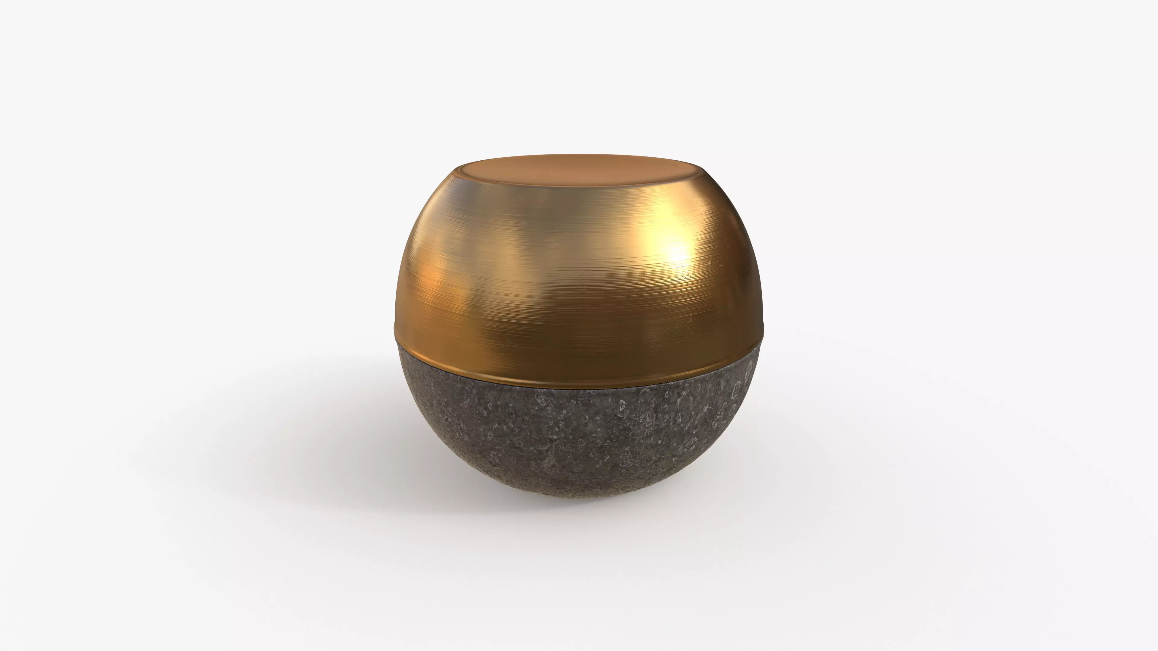 Box Copper Stone Low-poly 3D model