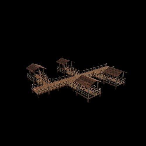 Sunset Dock  3D model