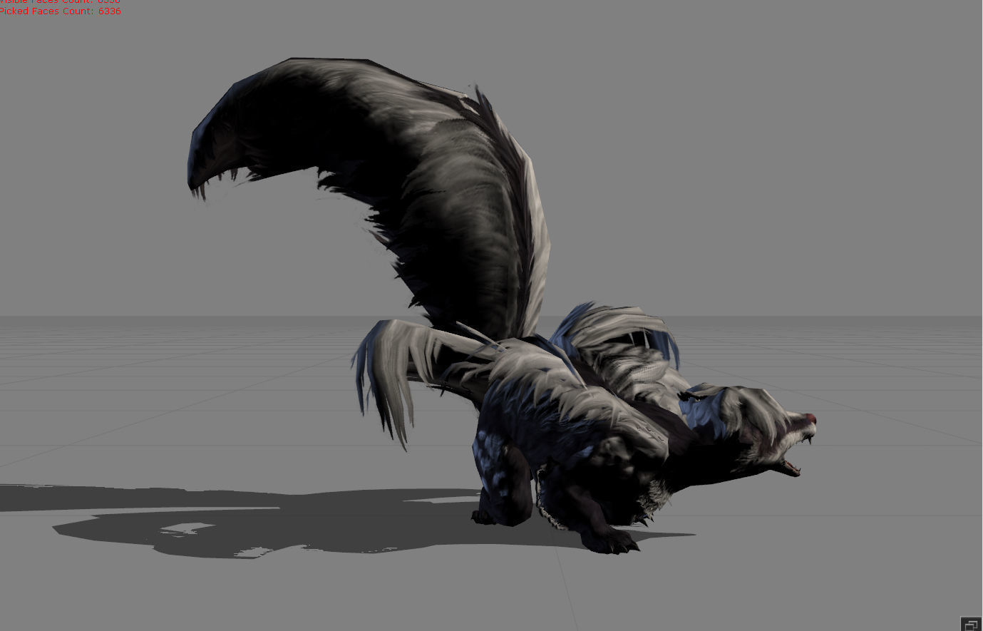 Skunks Animal Low-poly 3D model_1