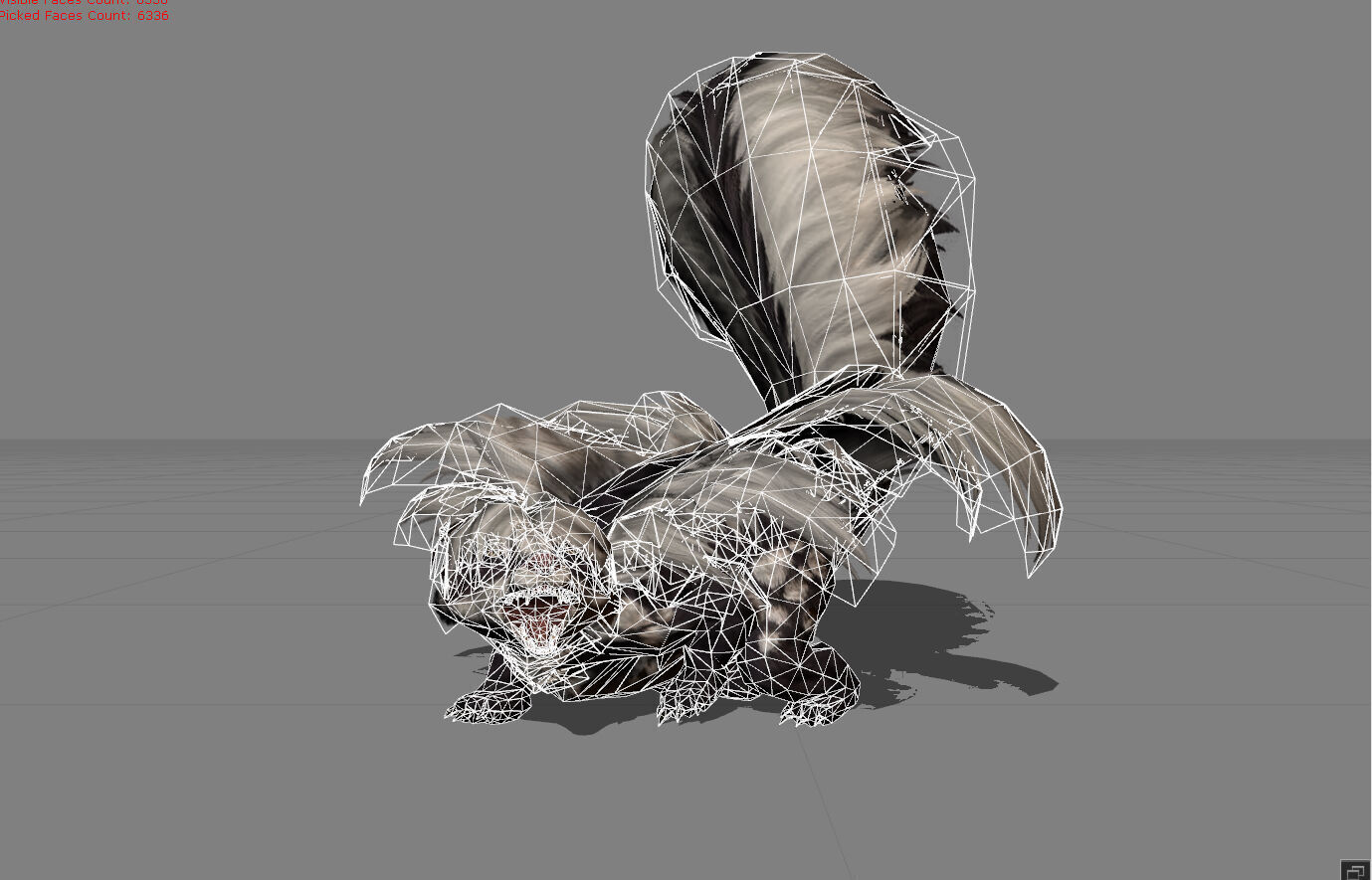 Skunks Animal Low-poly 3D model_4