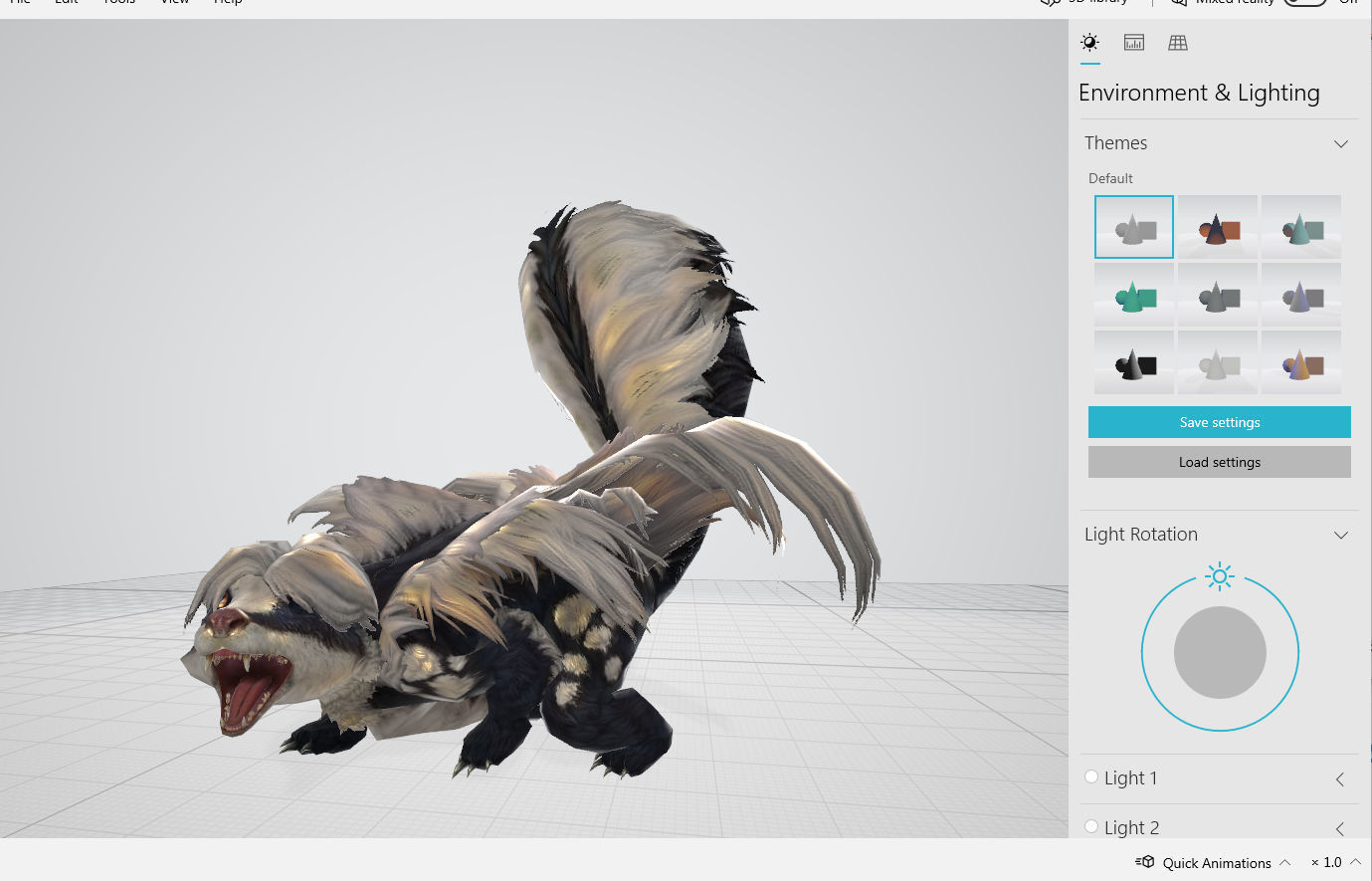 Skunks Animal Low-poly 3D model_10
