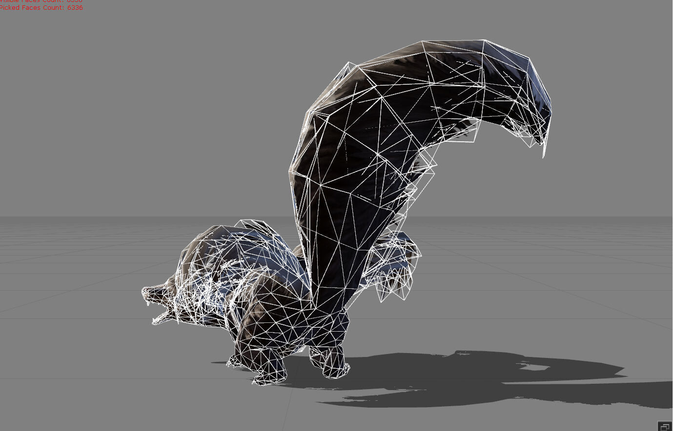 Skunks Animal Low-poly 3D model_6
