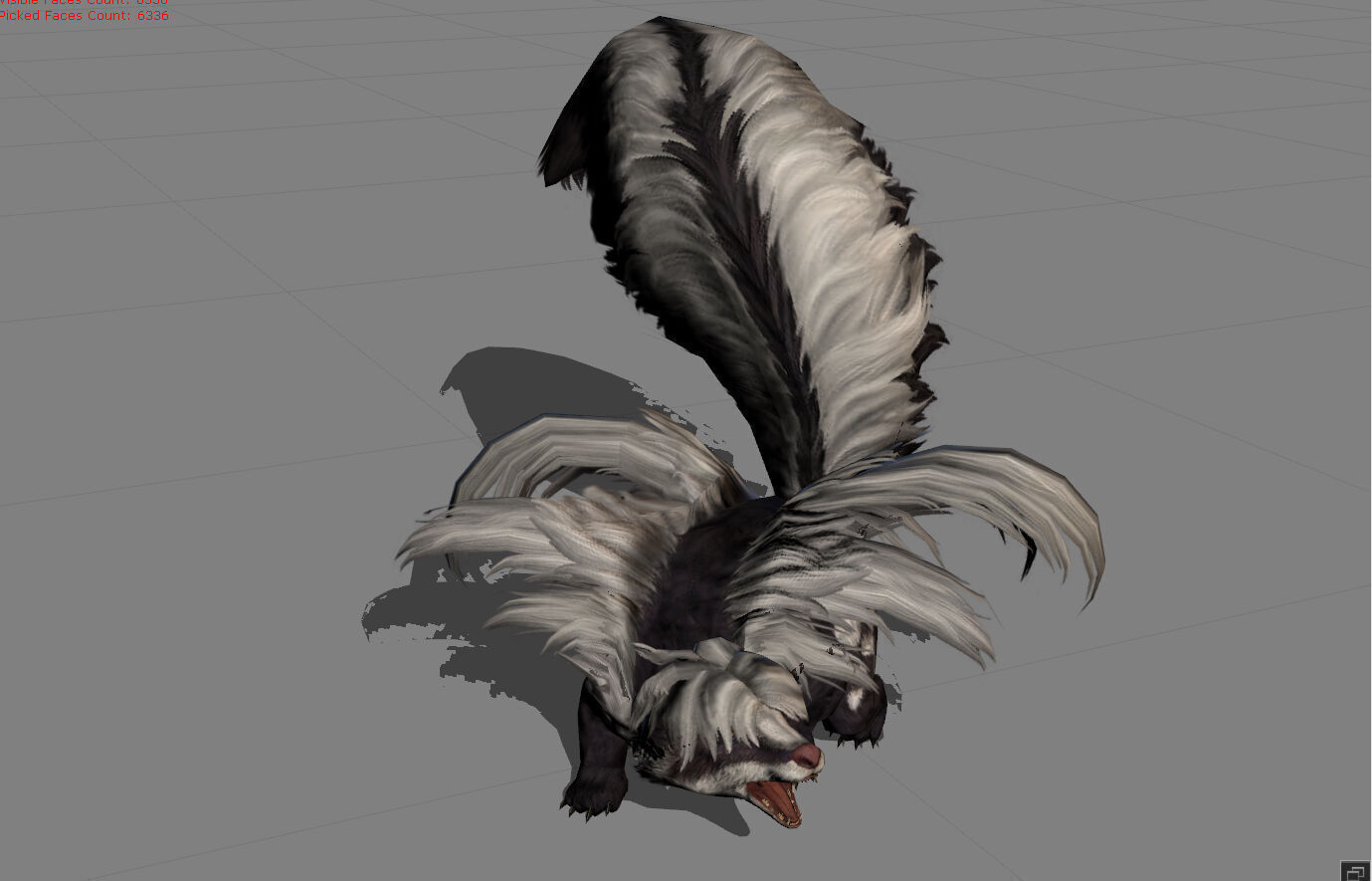 Skunks Animal Low-poly 3D model_8