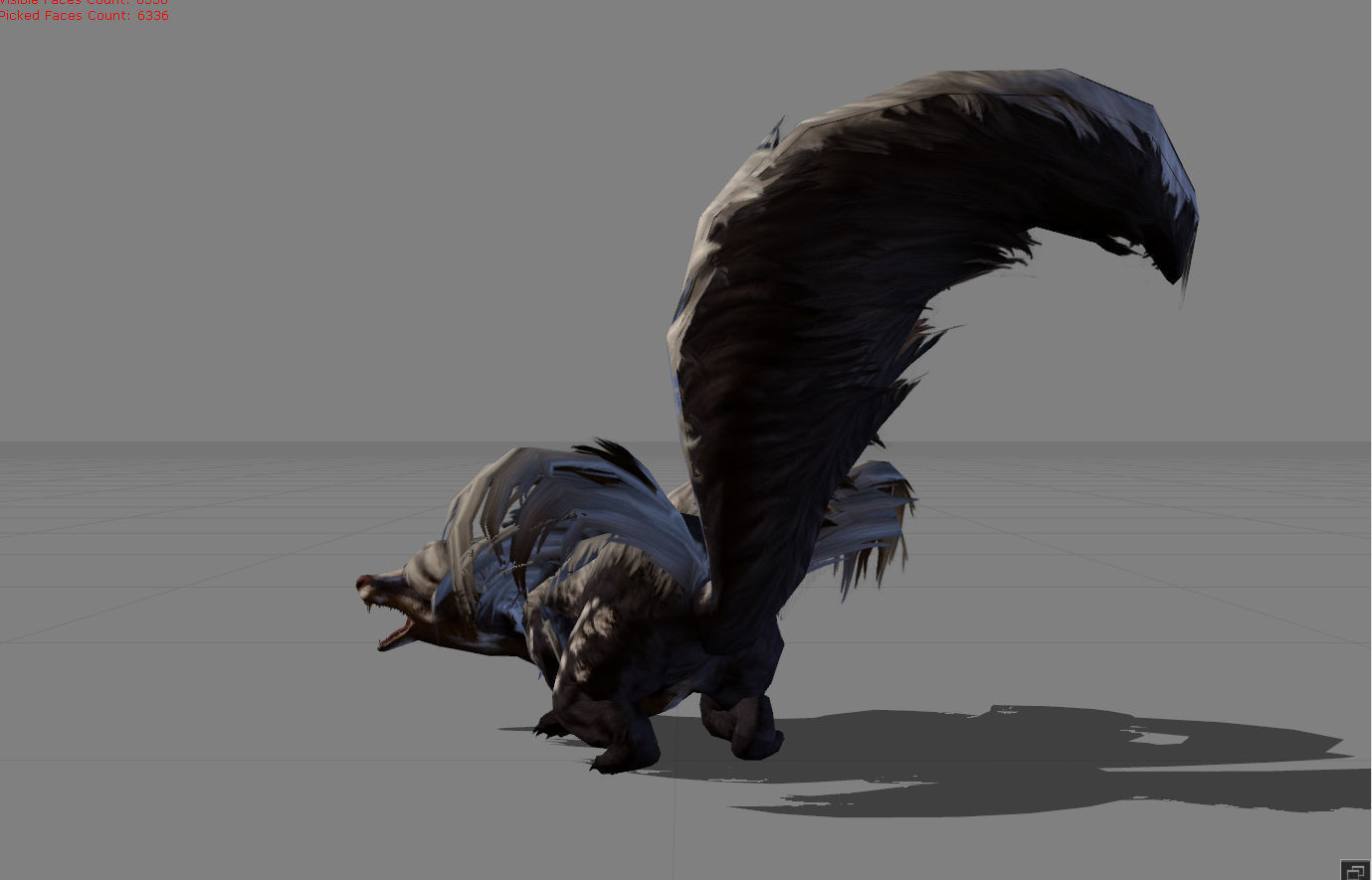 Skunks Animal Low-poly 3D model_2