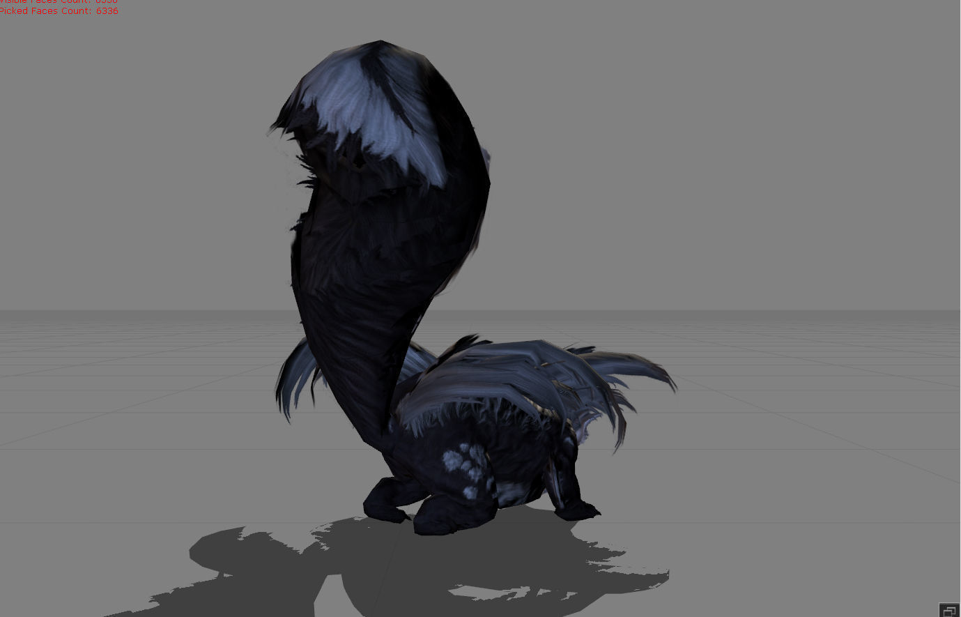 Skunks Animal Low-poly 3D model_3