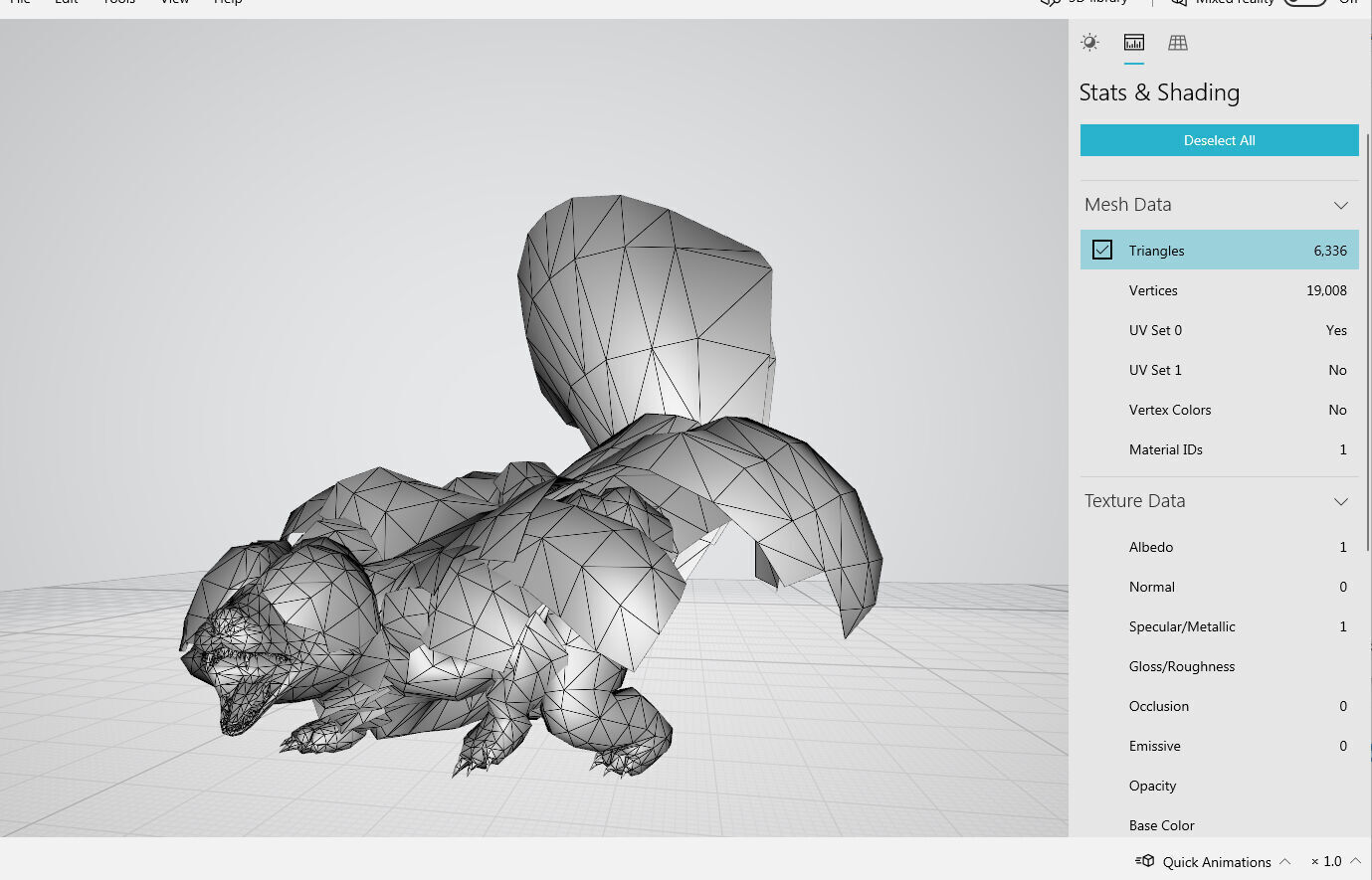 Skunks Animal Low-poly 3D model_11