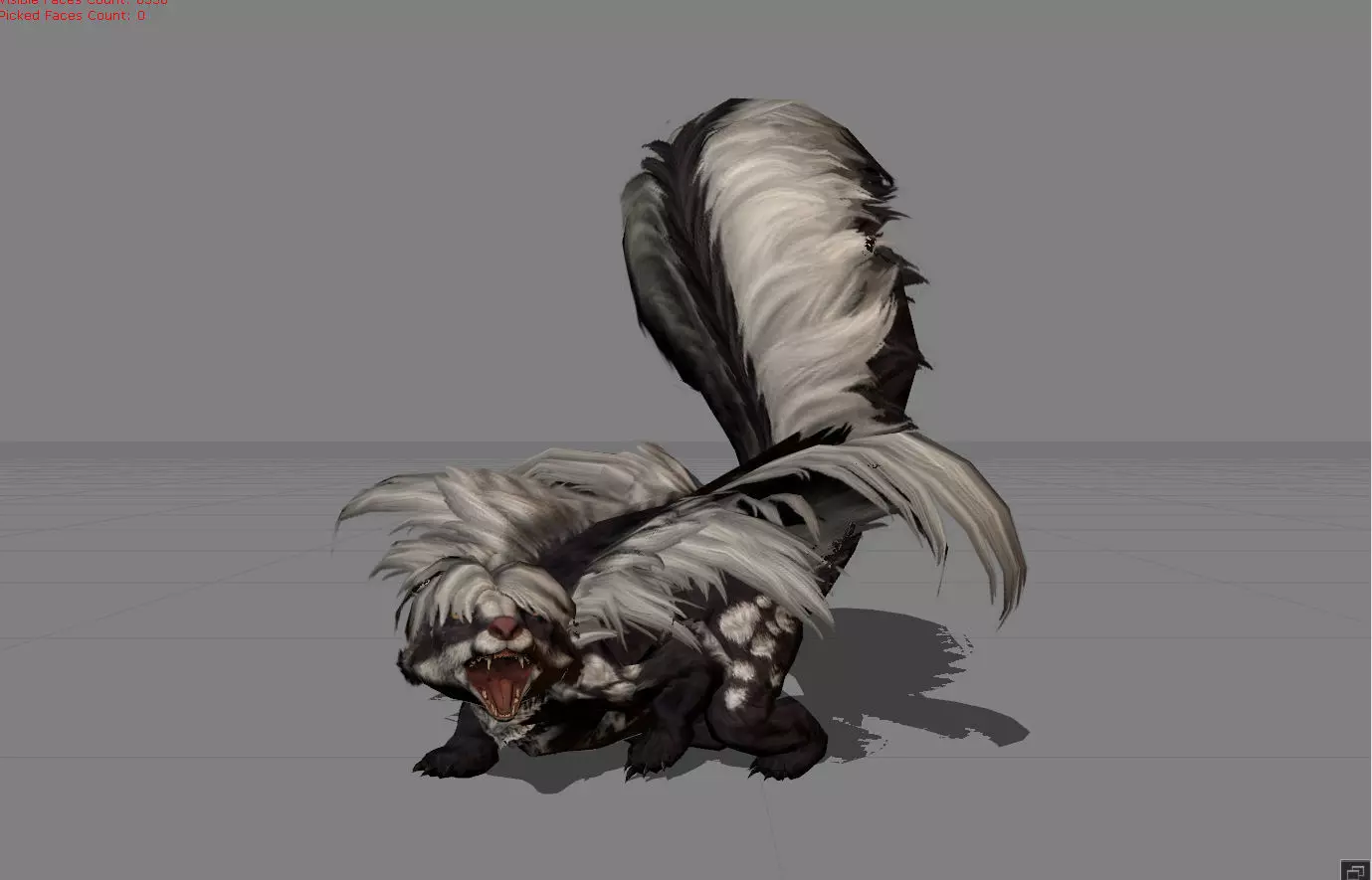 Skunks Animal Low-poly 3D model_0