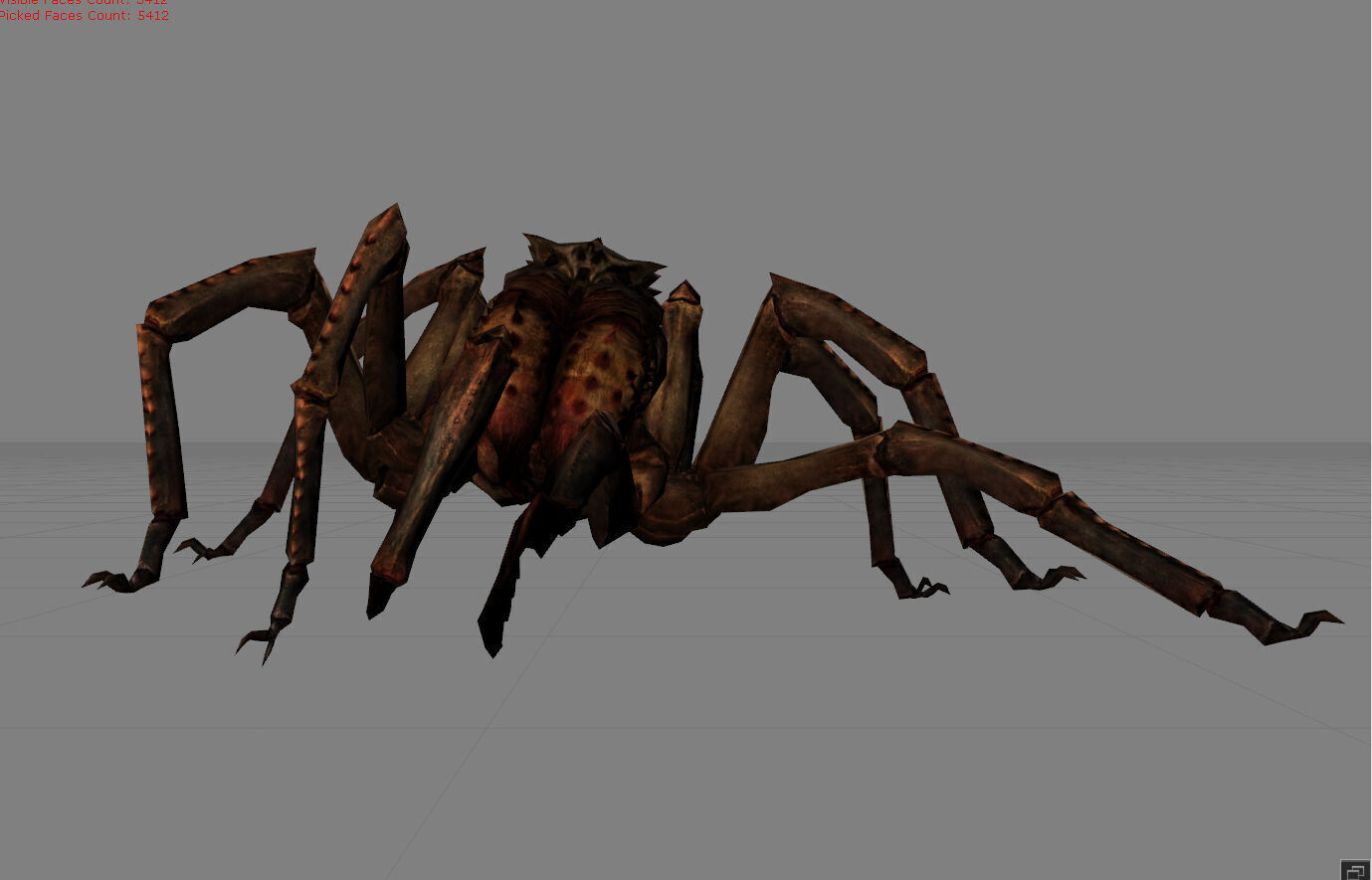 Spider I Animal Low-poly 3D model_1