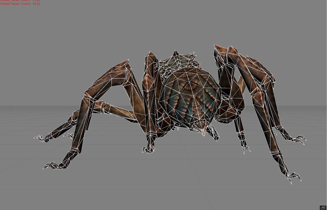 Spider I Animal Low-poly 3D model_6