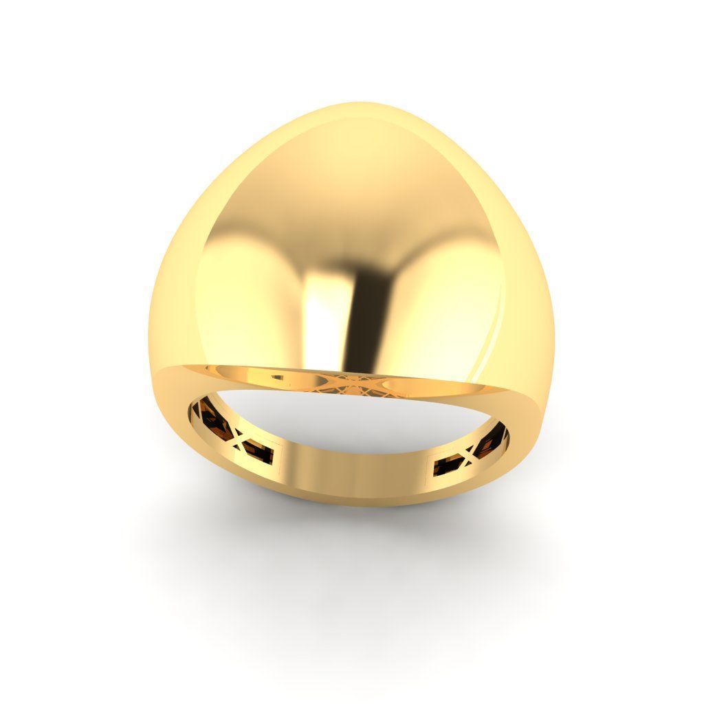 Modern Dome Ring 3D print model_2