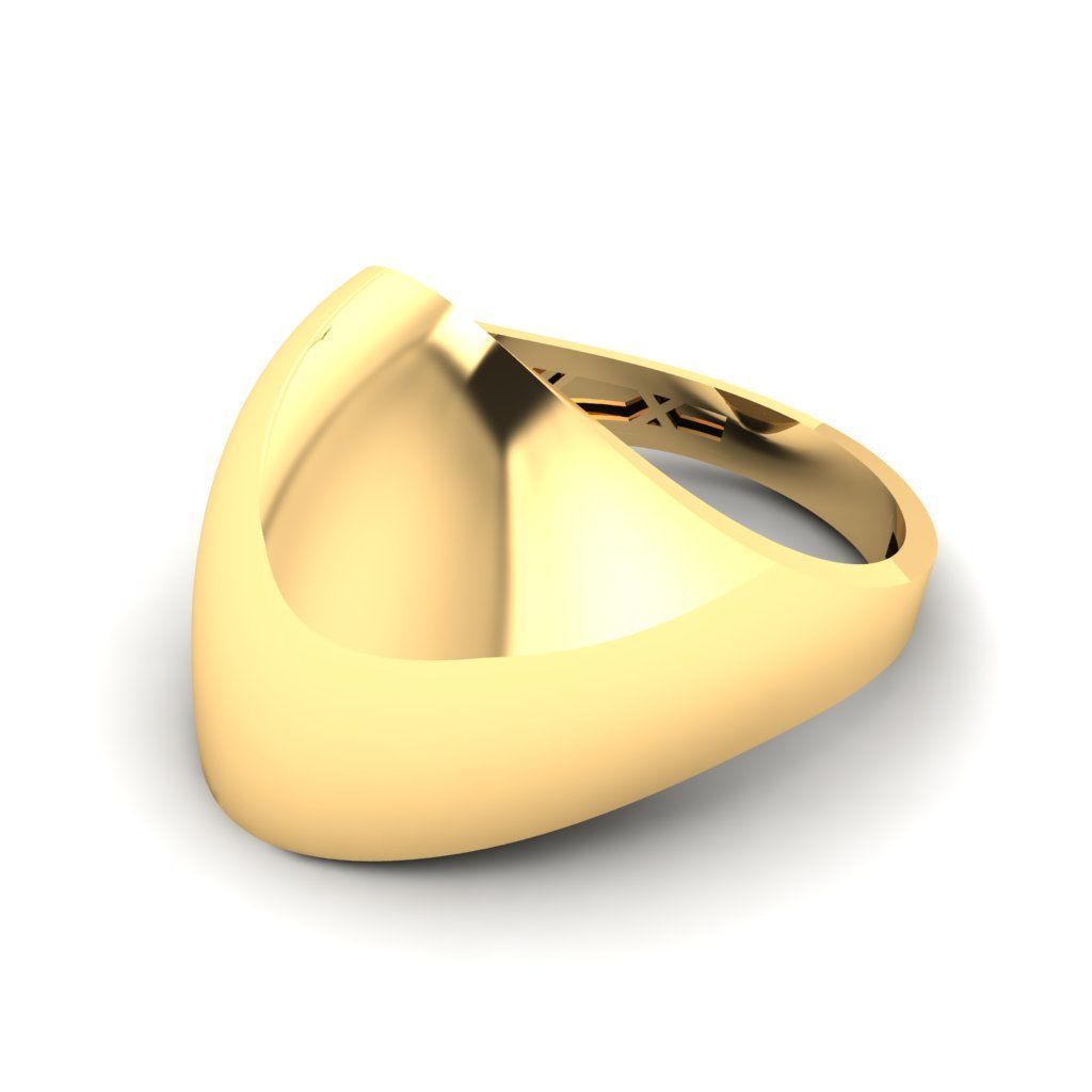 Modern Dome Ring 3D print model_4