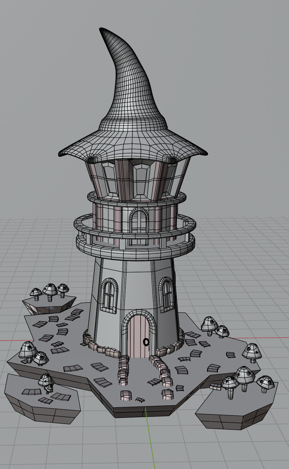 Stylized Witch House   Fantasy Cartoon Building Low-poly 3D model_2