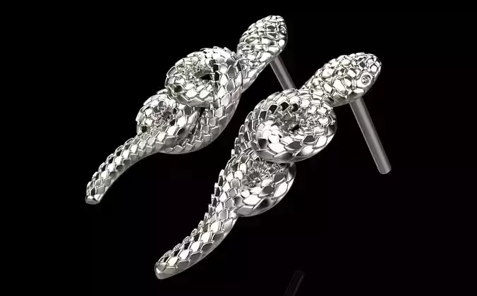 Snake earring model 1363 3D print model