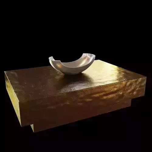 Custom made Brass table and arteriors metal  bowl